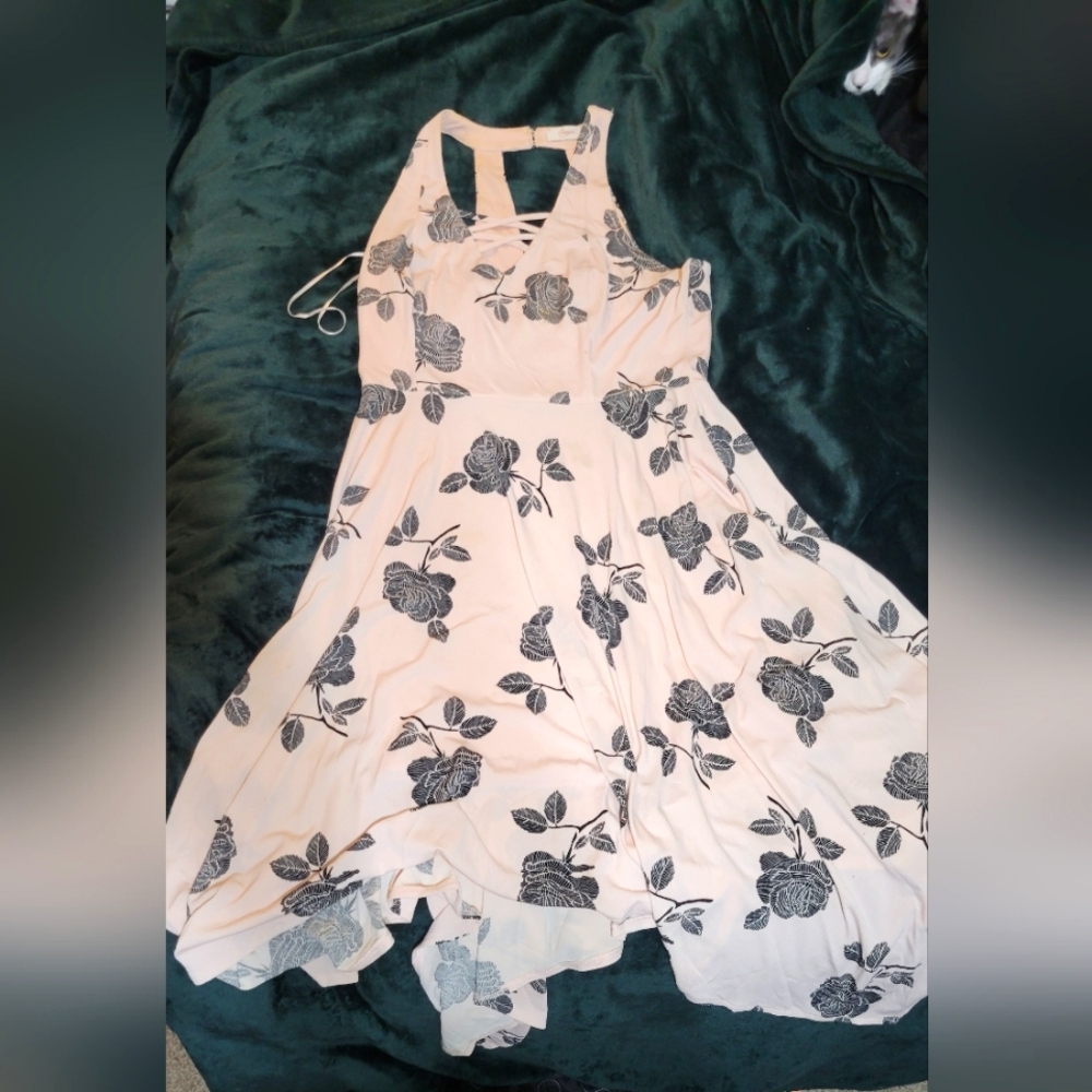 Candie's Pink Floral Midi Dress